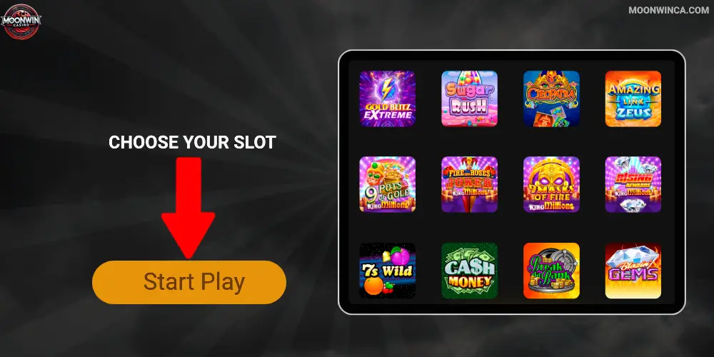 Choose Your Slot Moonwin Casino